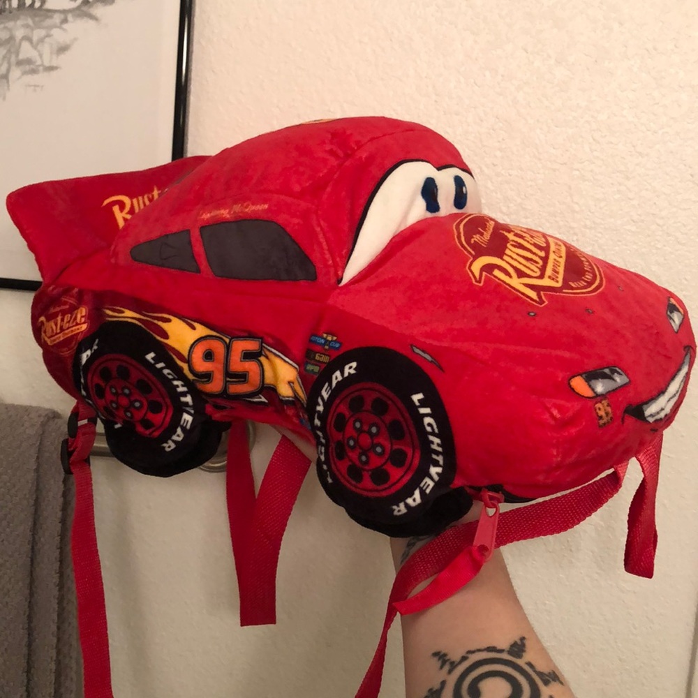 Plush Lightning McQueen Backpack